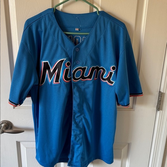 Blue Miami Marlins Chisholm Jr. Jersey SZ m - Picture 2 of 3